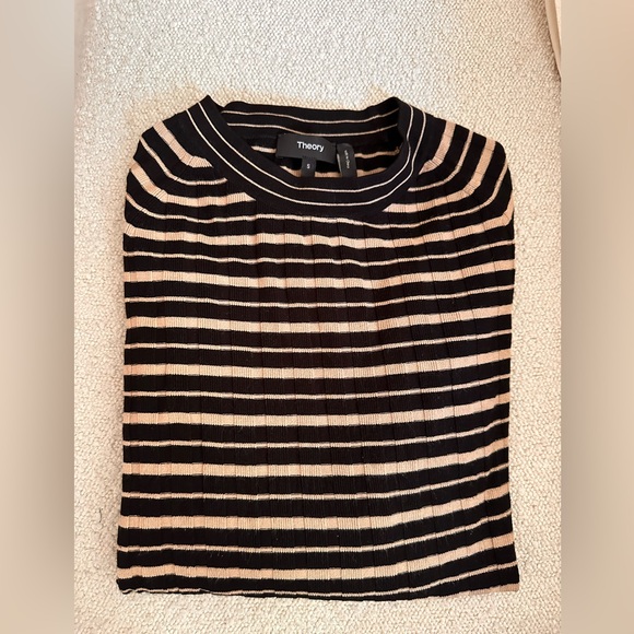Theory black & tan knit top - size S - Picture 2 of 2